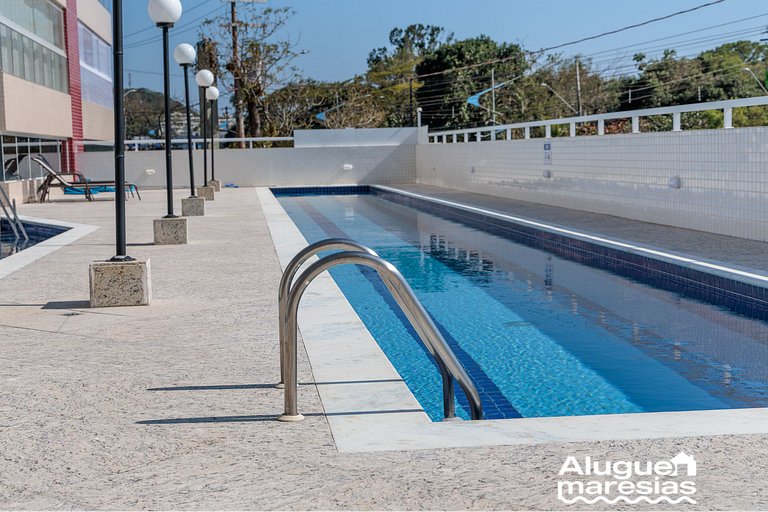 Apto Moderno c/ Piscina, Ar e Varanda Gourmet