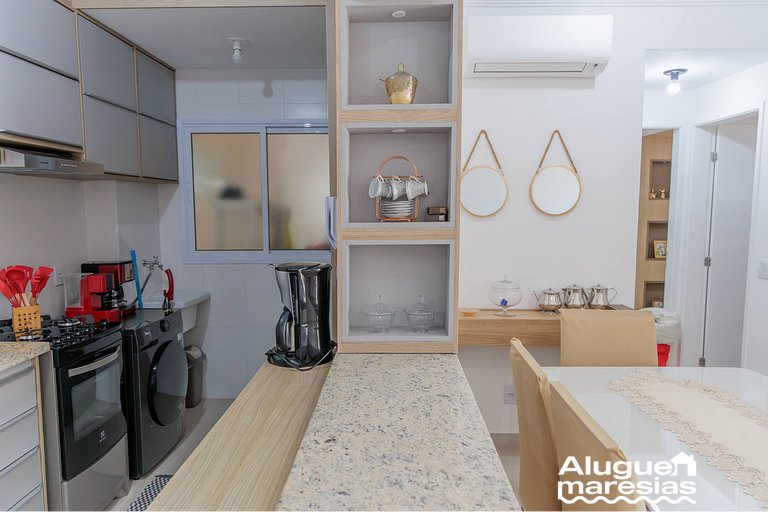 Apto Moderno c/ Piscina, Ar e Varanda Gourmet