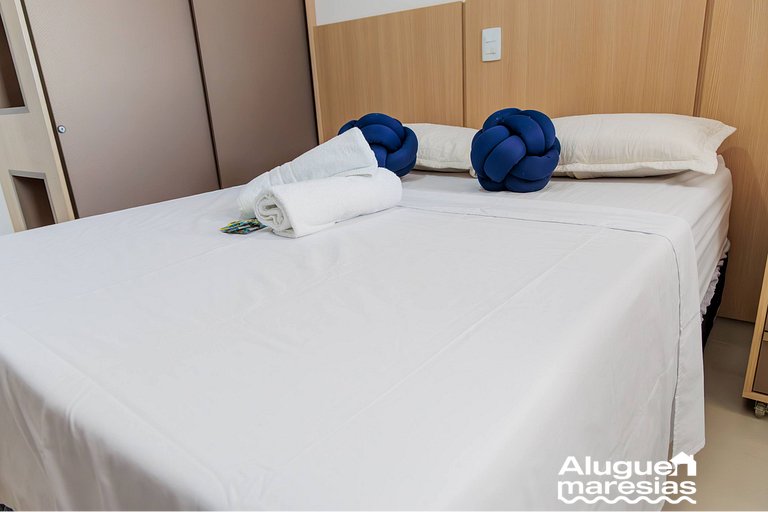 A 250m del mar, piscina y ropa de cama.
