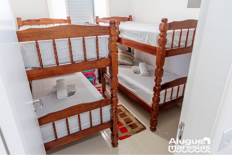 250m from the sea, swimming pool and bed linen