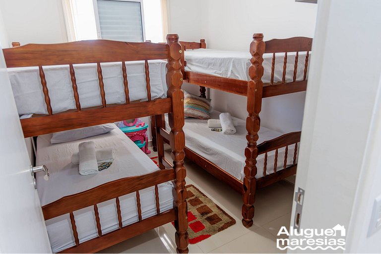 250m from the sea, swimming pool and bed linen