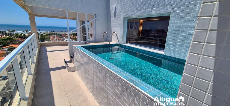 250m do mar, Piscina e Roupas de Cama