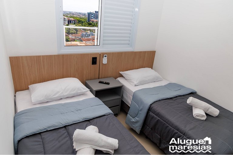 A 250m del mar, piscina y ropa de cama.