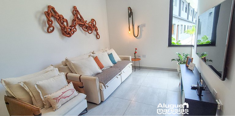 Casa Boa: comodidad a 600 metros de la Playa de Paúba