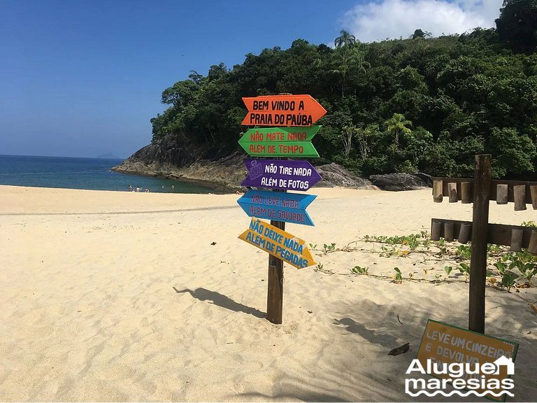 Casa Boa: comodidad a 600 metros de la Playa de Paúba